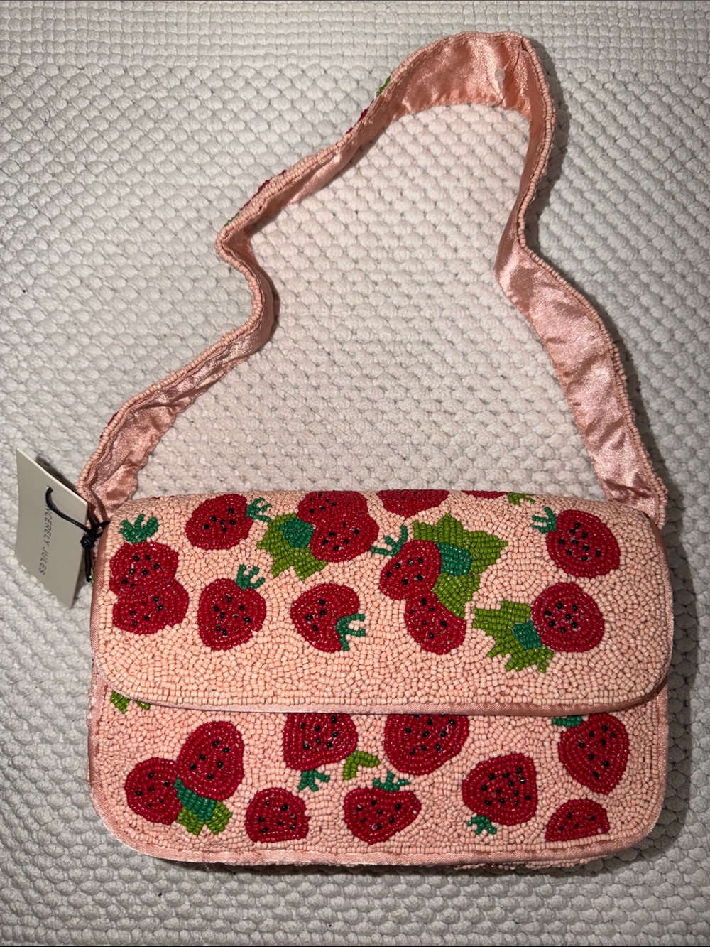 Strawberry Beaded Bag